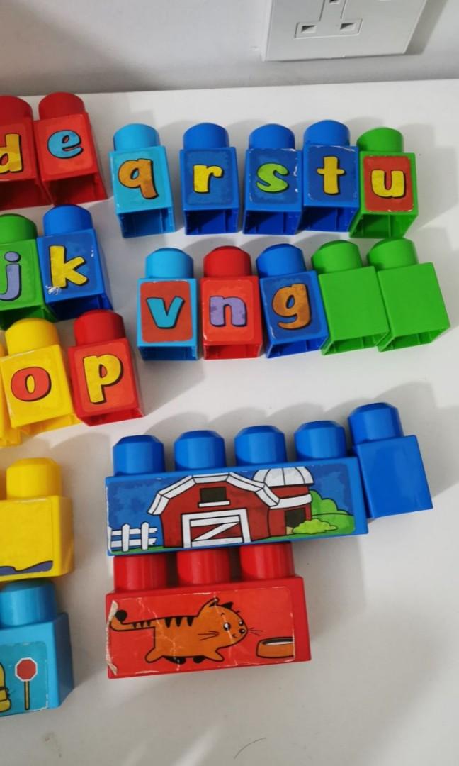 Mega Bloks First Builders A-B-C Alphabet Spell Set - 30pcs with Bag ...