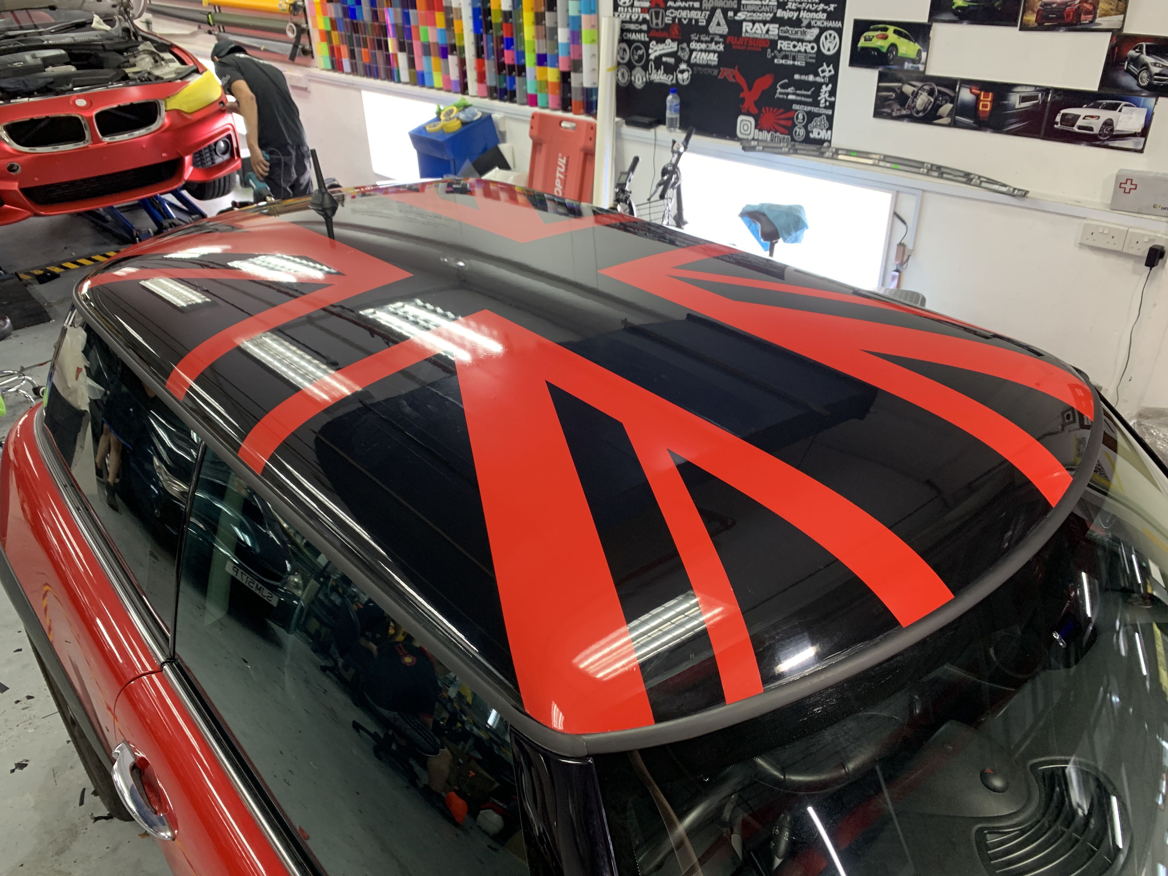 Mini cooper roof wrap Union Jack, Car Accessories, Accessories on Carousell