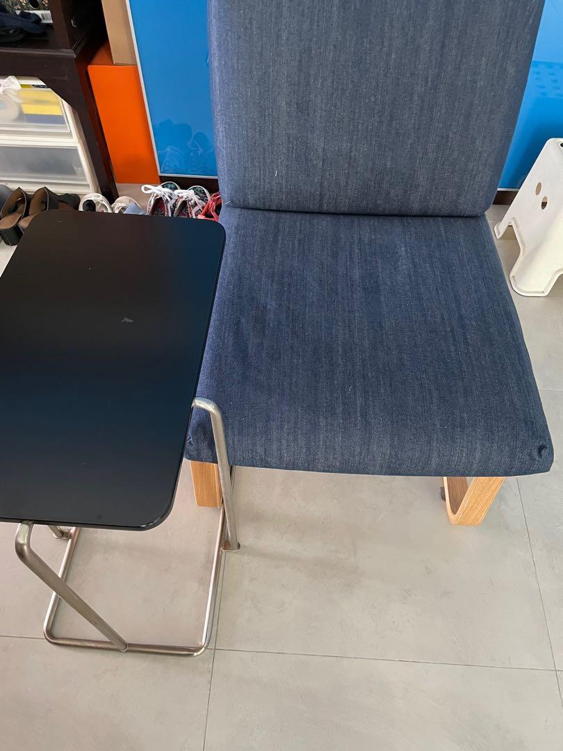 Muji IKEA oak sofa chair & Rian side table bundle, Furniture & Home