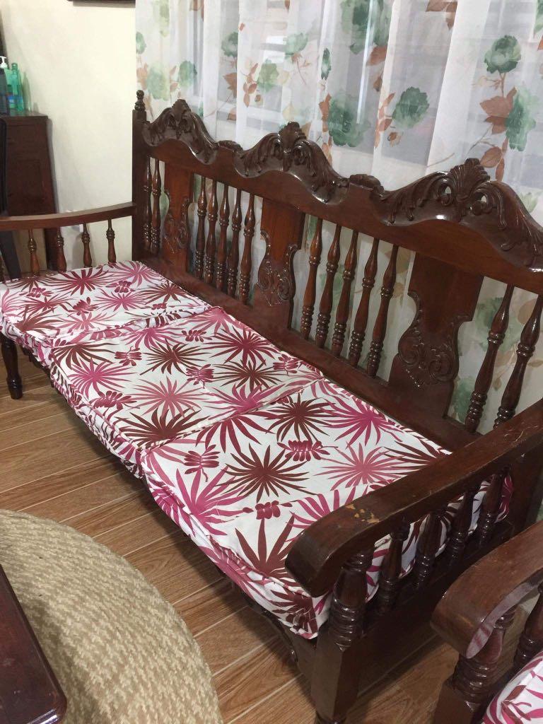 Narra sofa set, Furniture & Home Living, Furniture, Sofas on Carousell