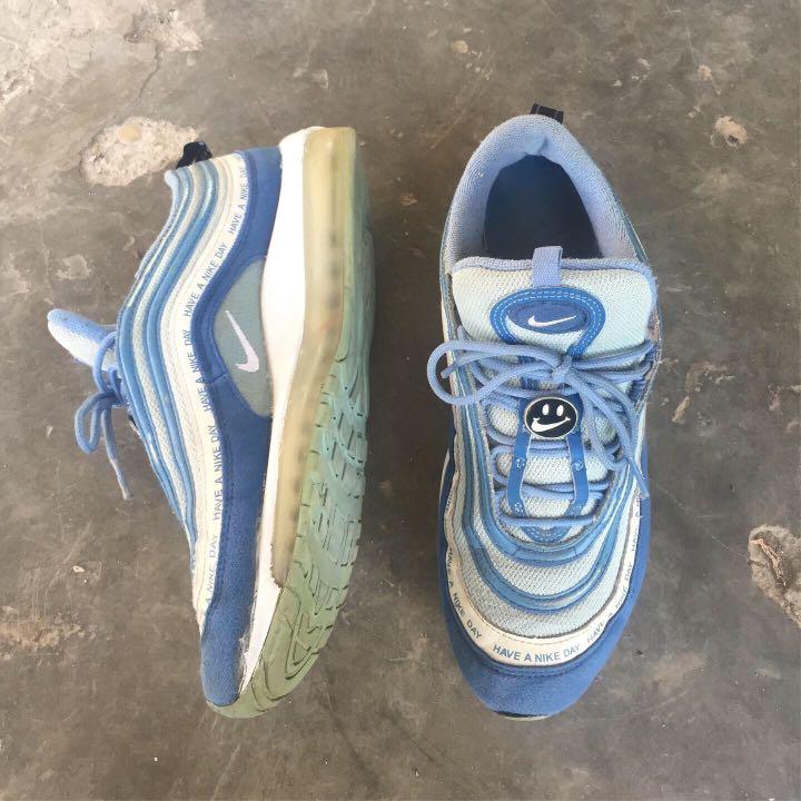 Nike air Max 97 have a Nike day, Fesyen Pria, Sepatu , Sneakers di Carousell