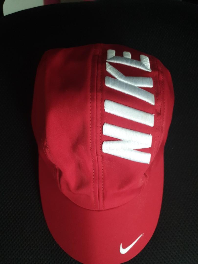 red nike dad hat