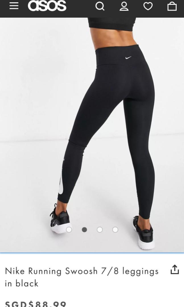 Nike Women Swoosh Run Leggings XS Black, Women's Fashion, Activewear on  Carousell