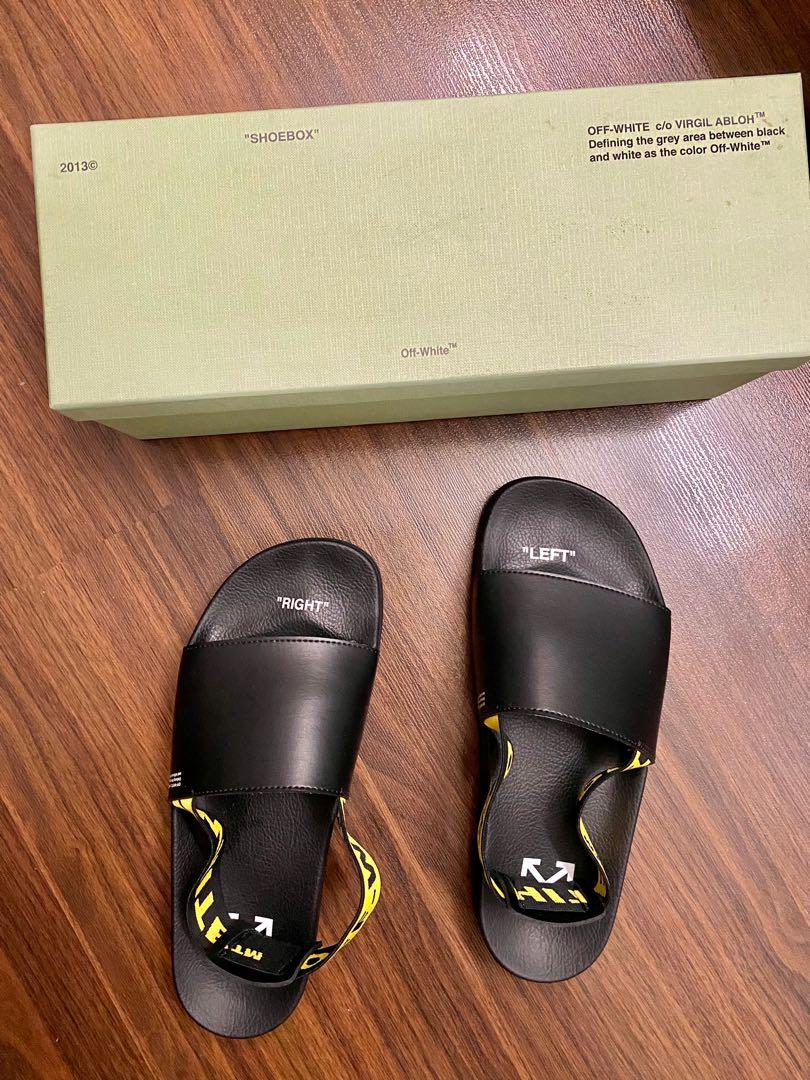 Off white slides with backstrap new arrivals