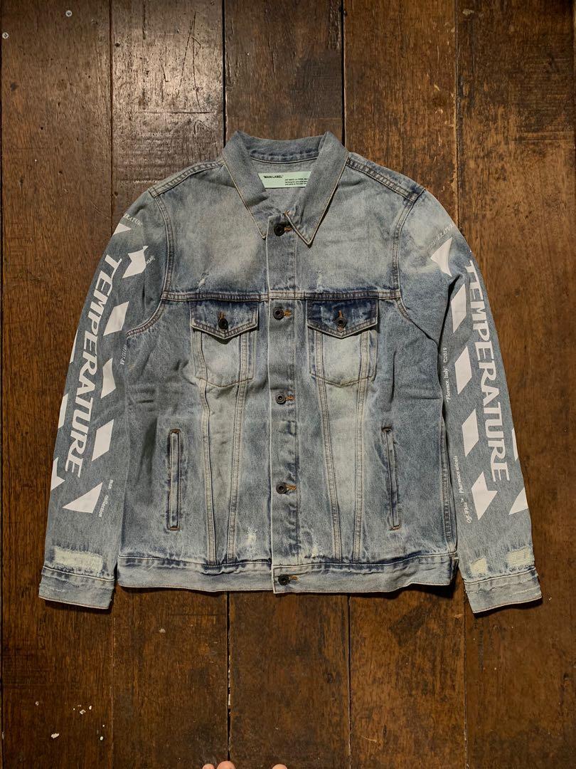 Off white hotsell denim jacket temperature