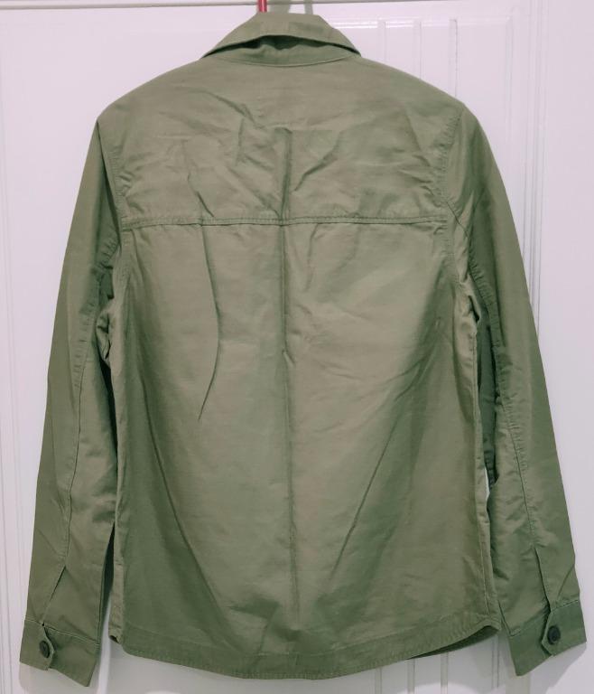 Old Navy Women Army Green Twill Utility Shirt Jacket TerlebihBeli
