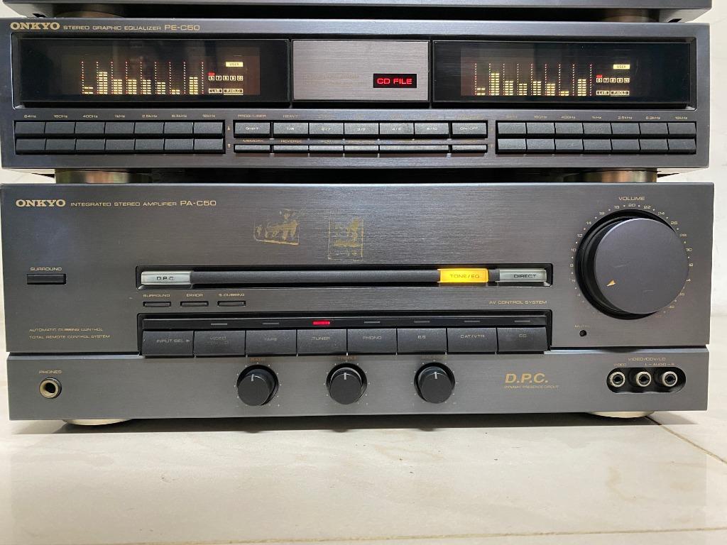 ONKYO PA PE C50 PT C70 收音/綜合擴大機 HIFI組合音響 功能正常 溫暖的聲音 日本製造, 耳機及錄音音訊設備