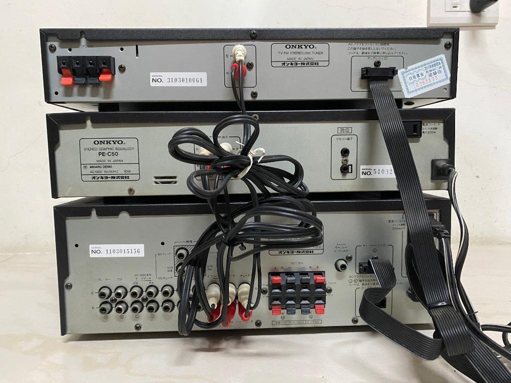 ONKYO PA PE C50 PT C70 收音/綜合擴大機 HIFI組合音響 功能正常 溫暖的聲音 日本製造, 耳機及錄音音訊設備