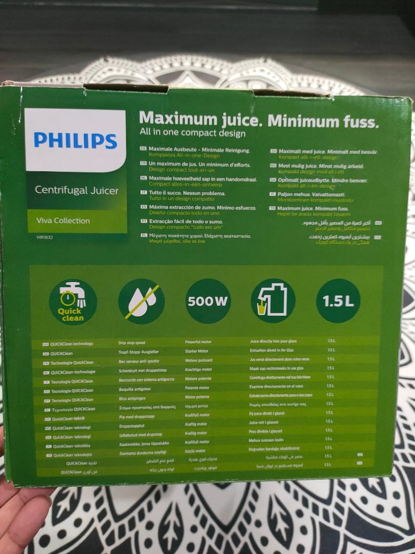 Philips Juicer HR1832 Fresh Juice Maker Centrifugal Juicer Quick
