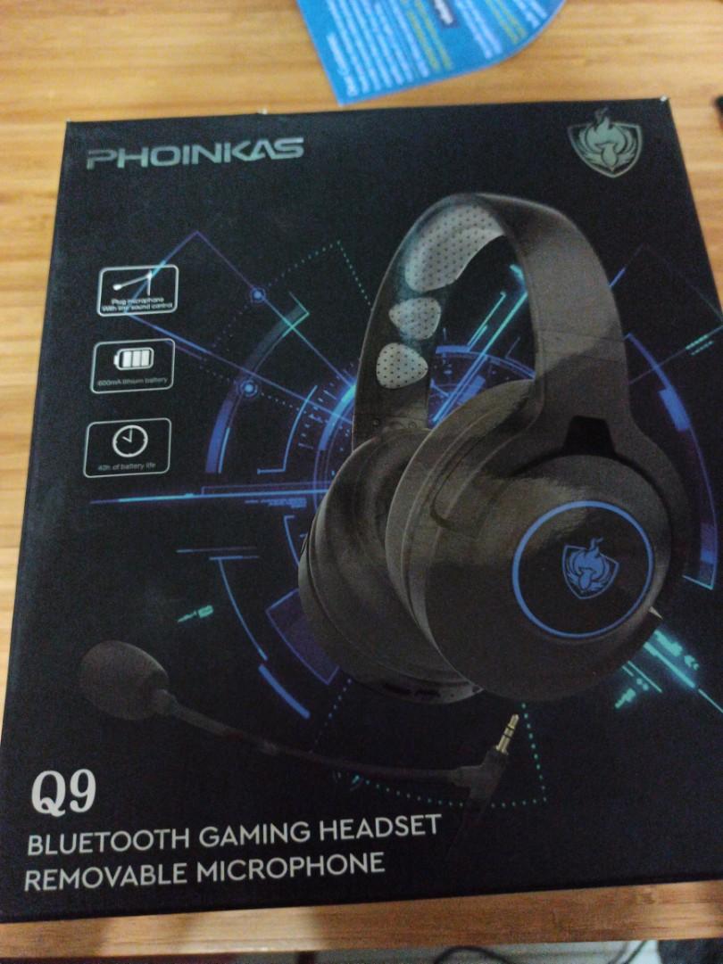 Phonikas Q9 Bluetooth Gaming Headset Removable Microphone, Audio
