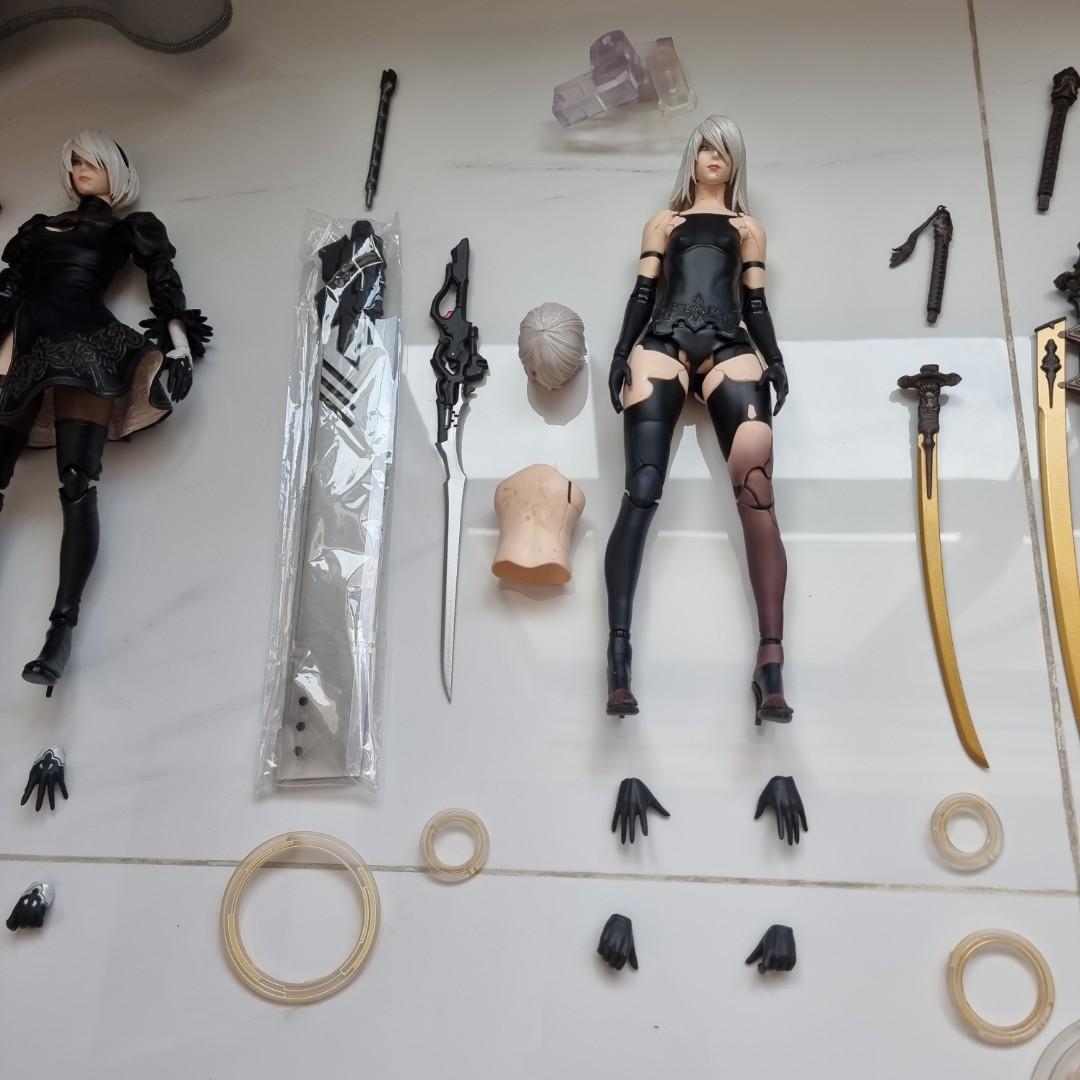 Play Arts Kai Nier Automata Yorha 2B, 9S And A2 Deluxe Version Loose,  Hobbies & Toys, Toys & Games On Carousell