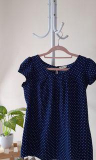 Polka navy blouse