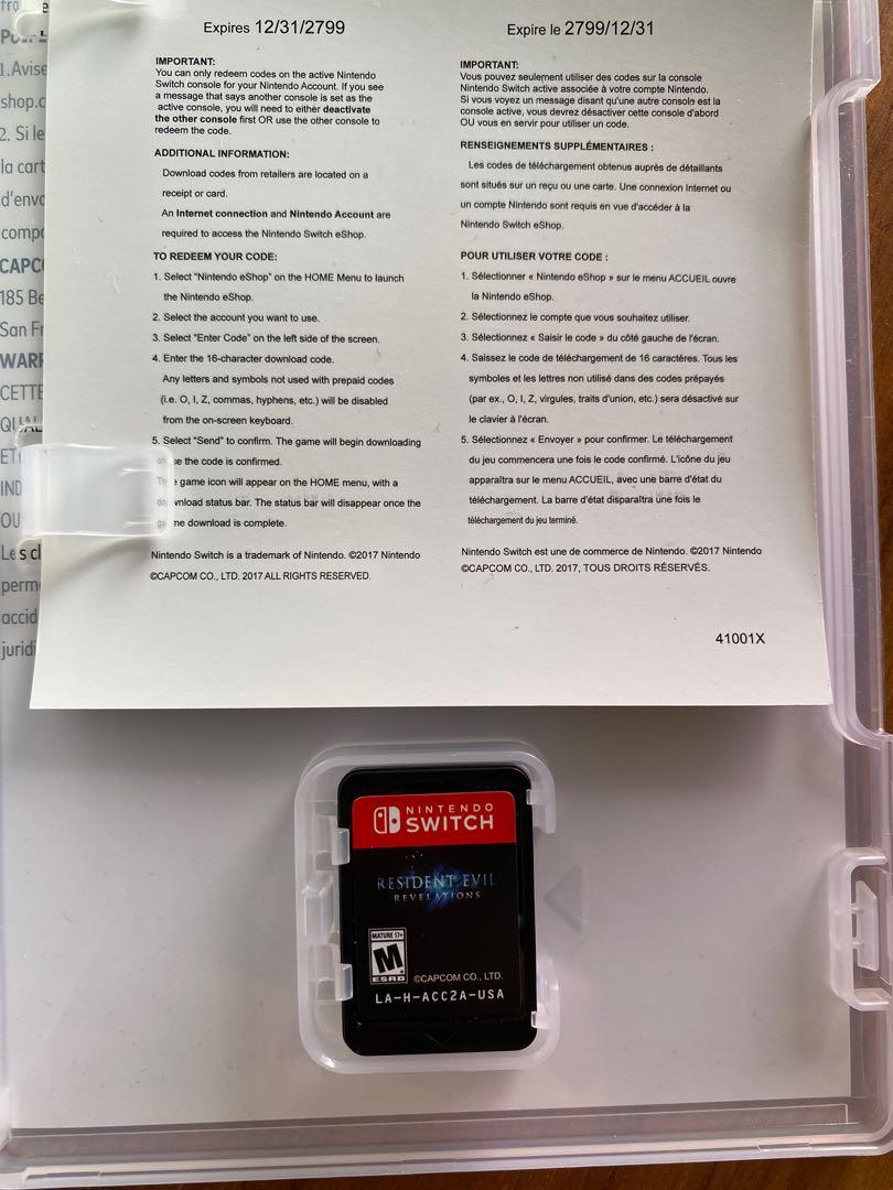 Resident evil hot sale switch code
