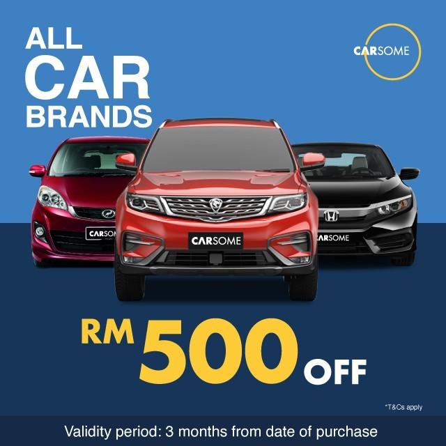 Rm500 Carsome discount voucher (exp: 5-Feb-2022), Tickets ...
