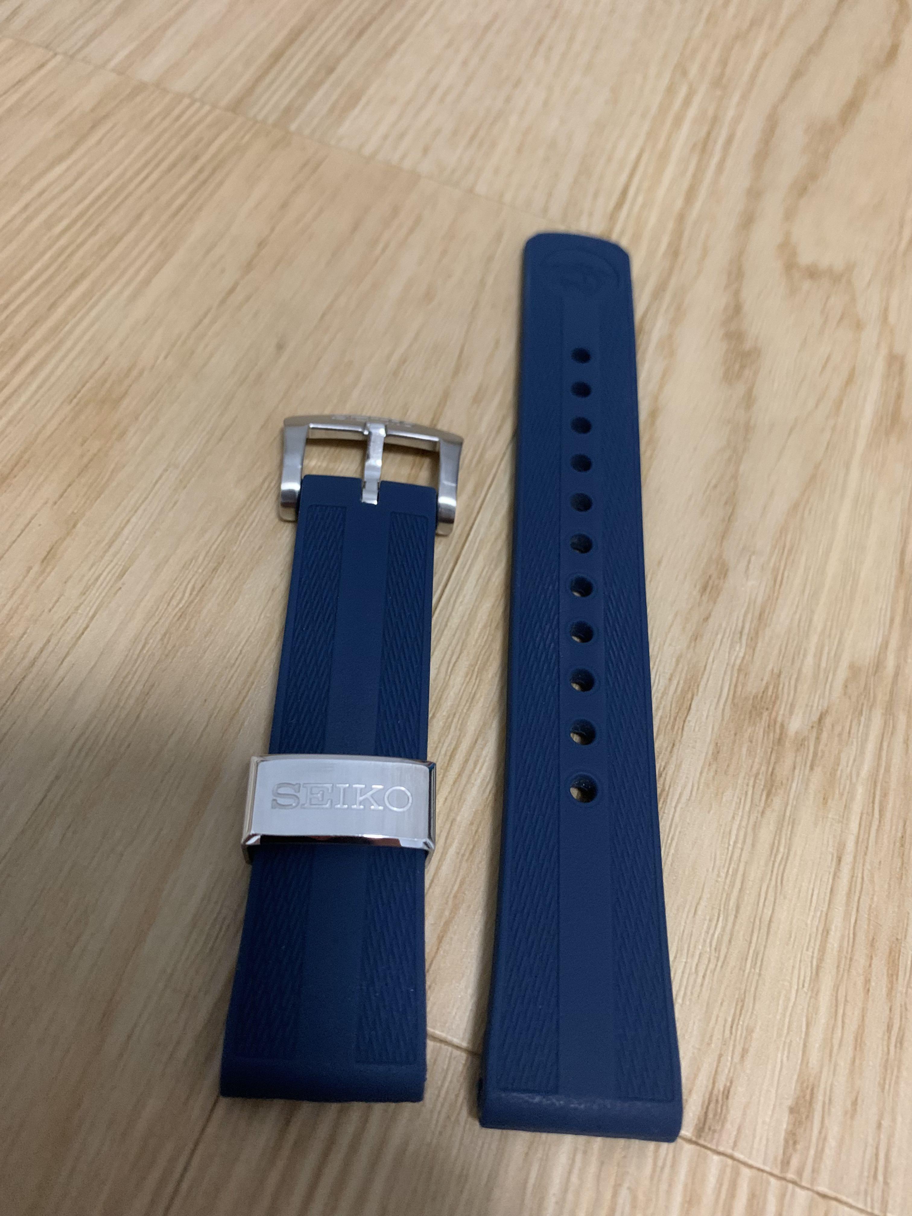 Seiko SPB143 SPB147 SPB149 SPB183 Original Navy blue 20mm urethane strap,  Men's Fashion, Watches & Accessories, Watches on Carousell