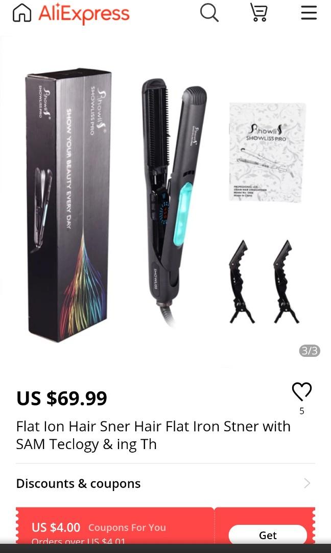 Christmas New Year Gift Showliss Pro Hair Steamer Straightener