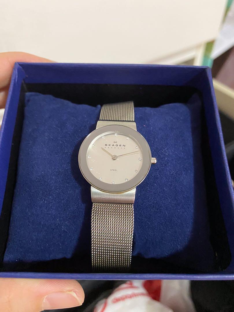 Skagen Watch / Metallic watch / Ladies Watch / watch with Swarovski