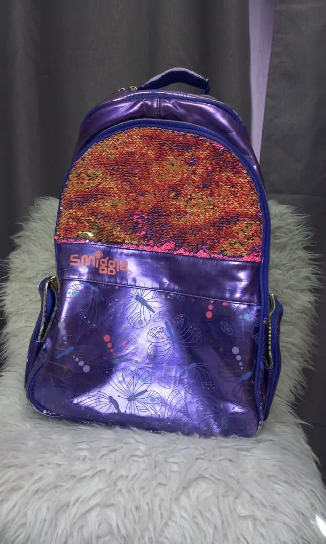 Smiggle glitter bag school bag Women s Fashion Bags Wallets
