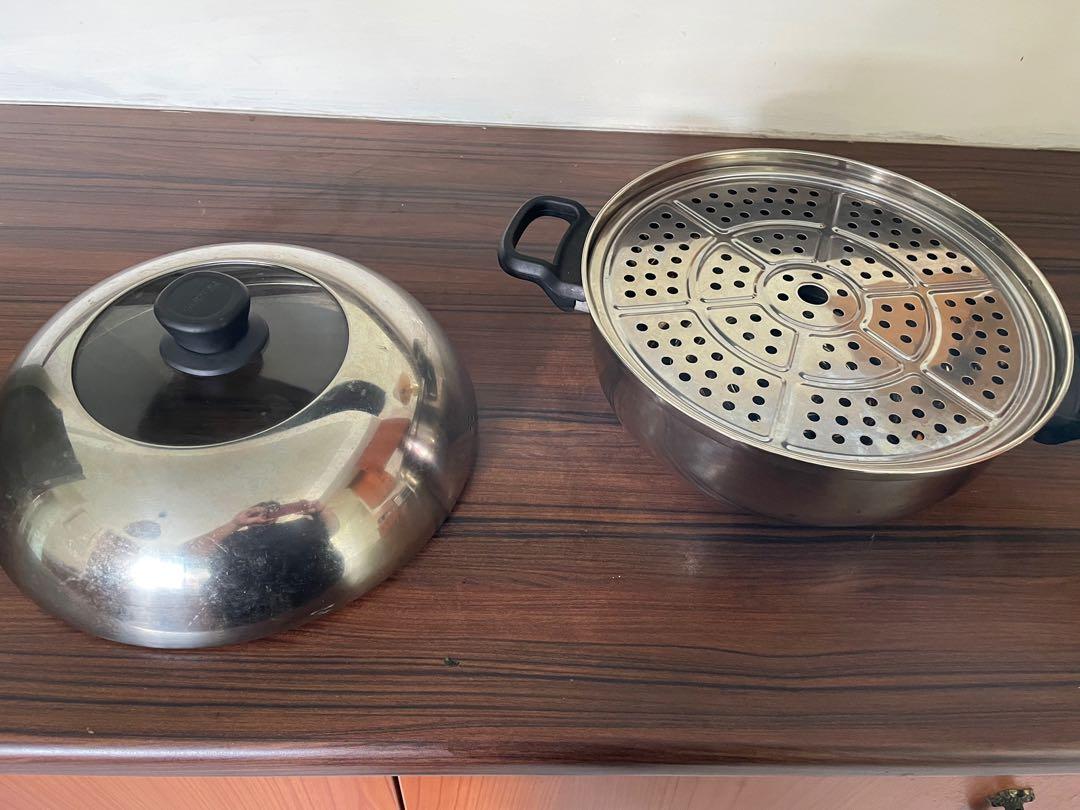 Steamer with free steel colander, Furniture & Home Living, Kitchenware