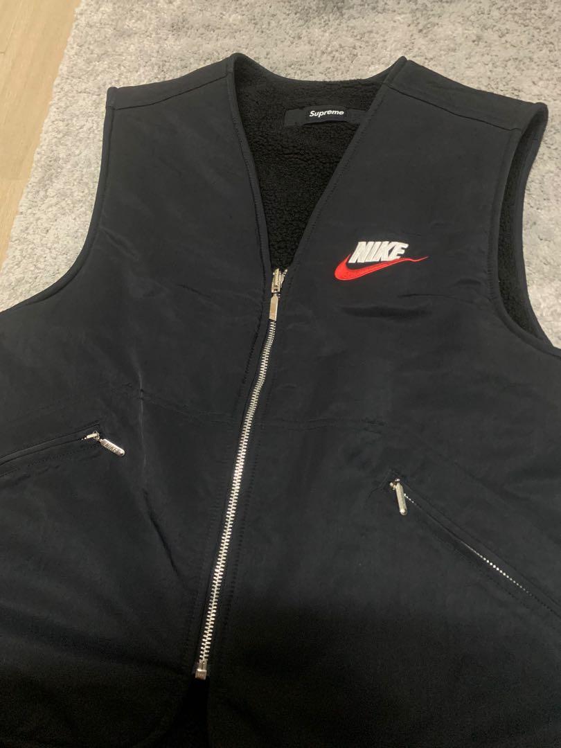 Supreme Nike Fw18 Reversible Nylon Sherpa Vest 雙面, 男裝, 上身及