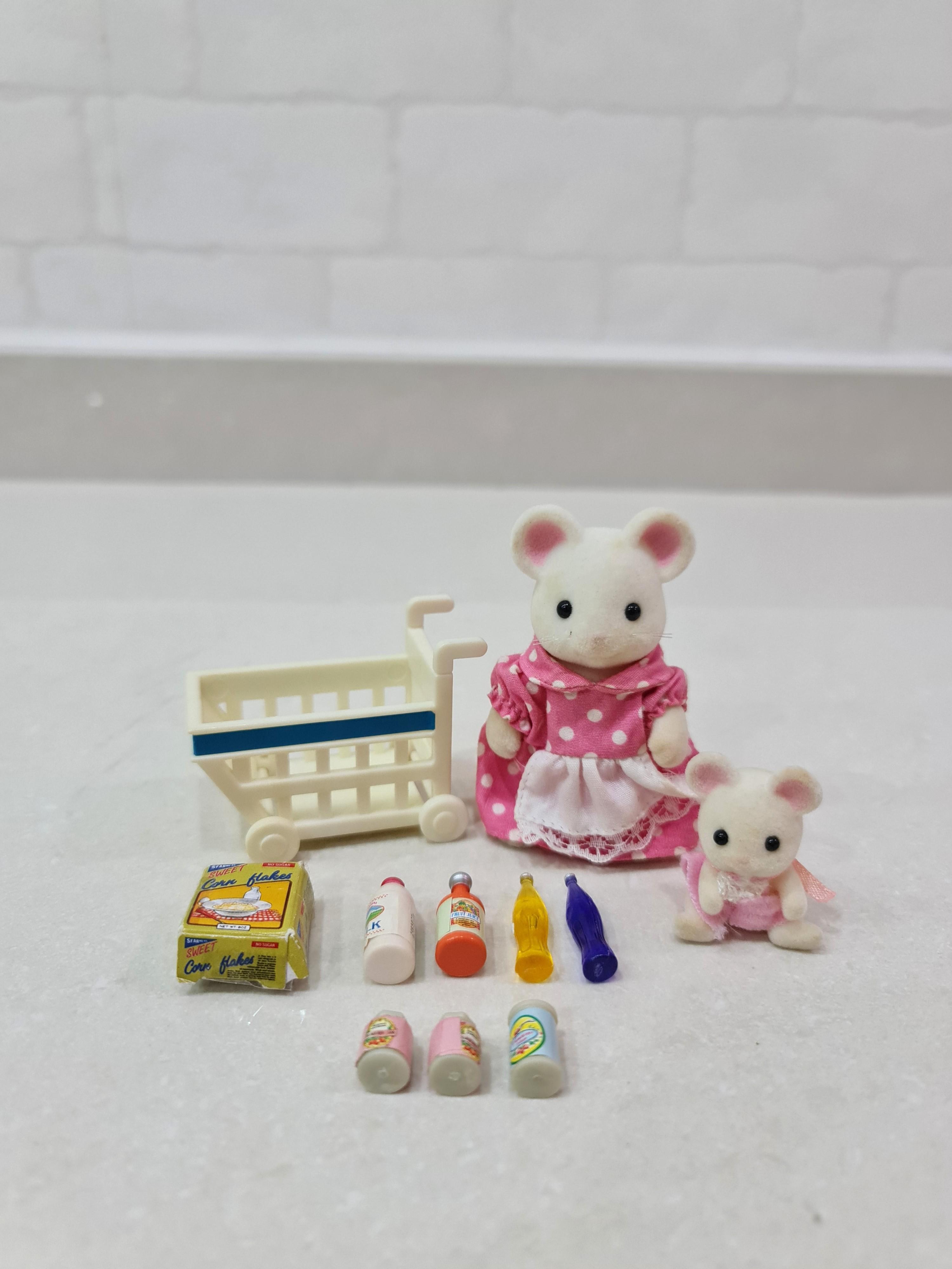 Sylvanian Families Grocery Shopping Mother & Baby Mouse Figurines, Hobbies  & Toys, Toys & Games on Carousell