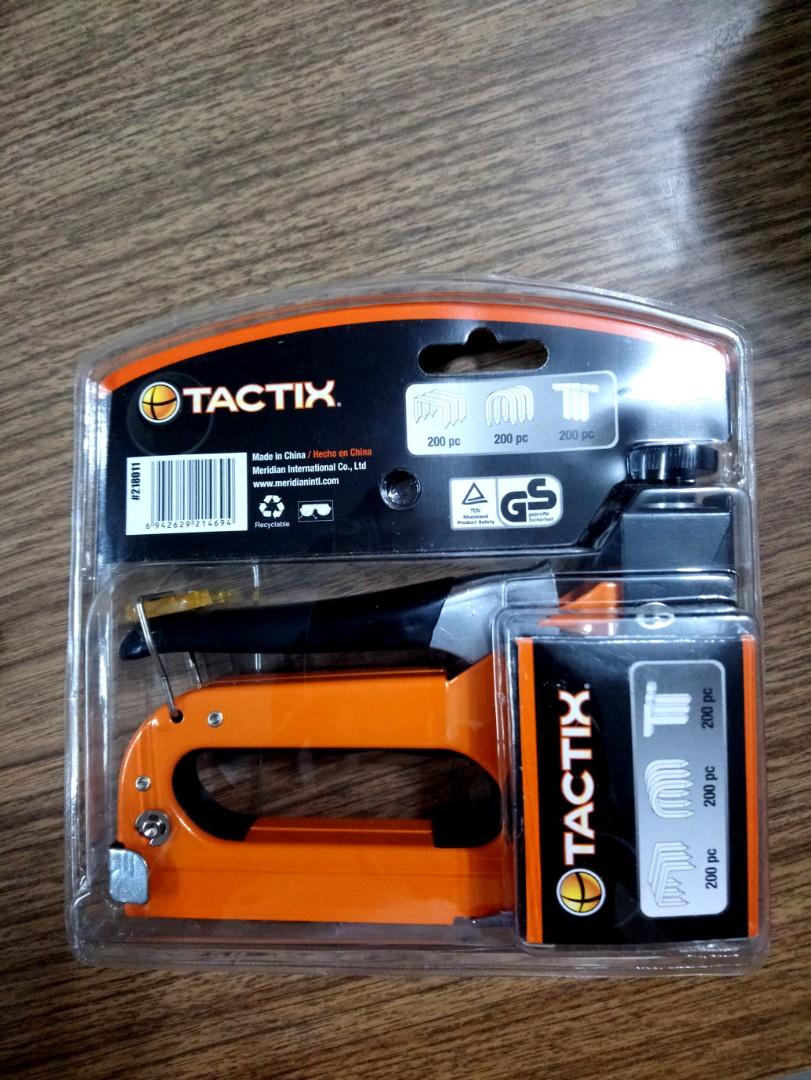 Tactix Heavy Duty Staple Gun with 600pc staples, Hobbies & Toys