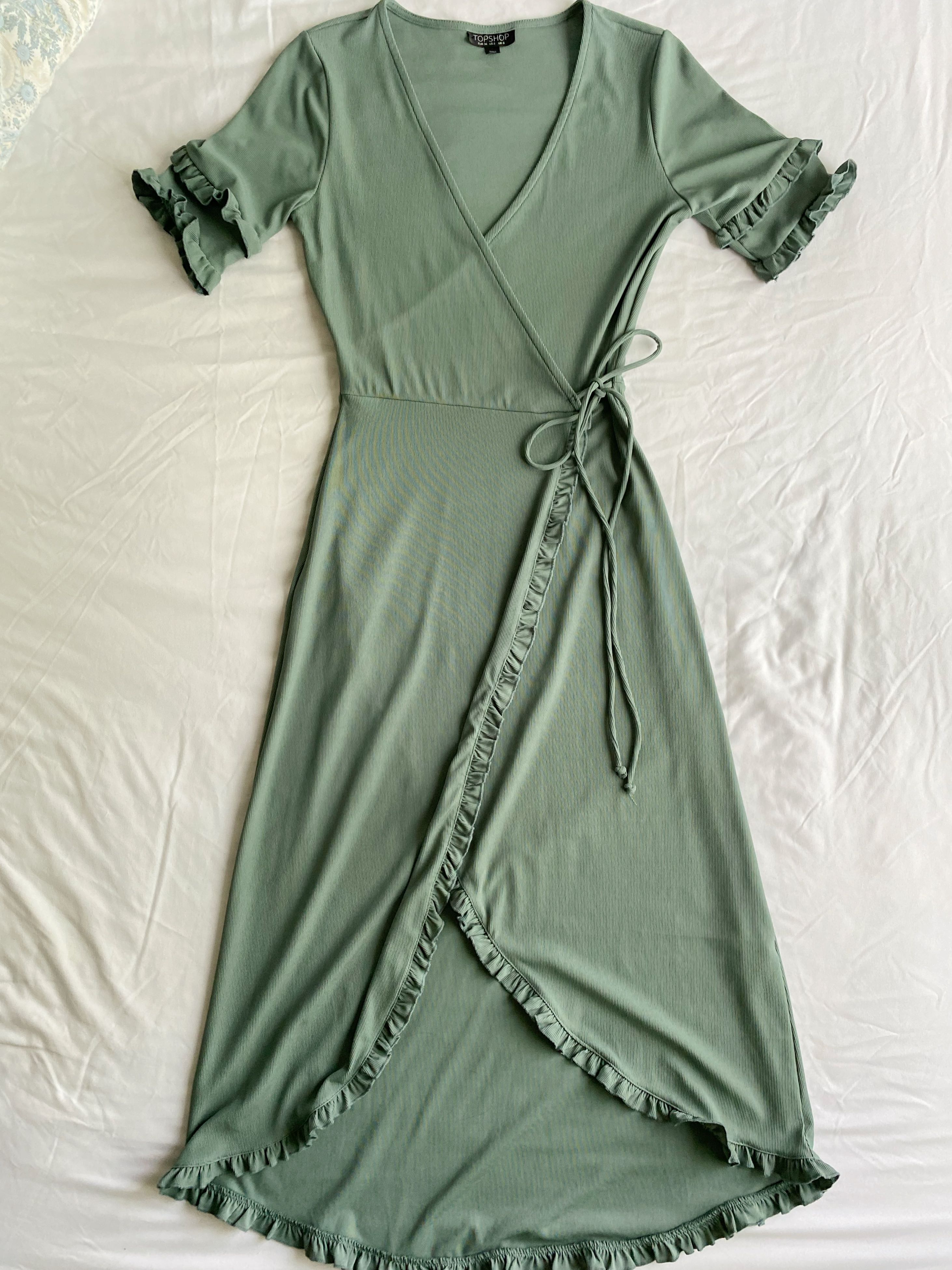 Topshop ruffle wrap dress 2025