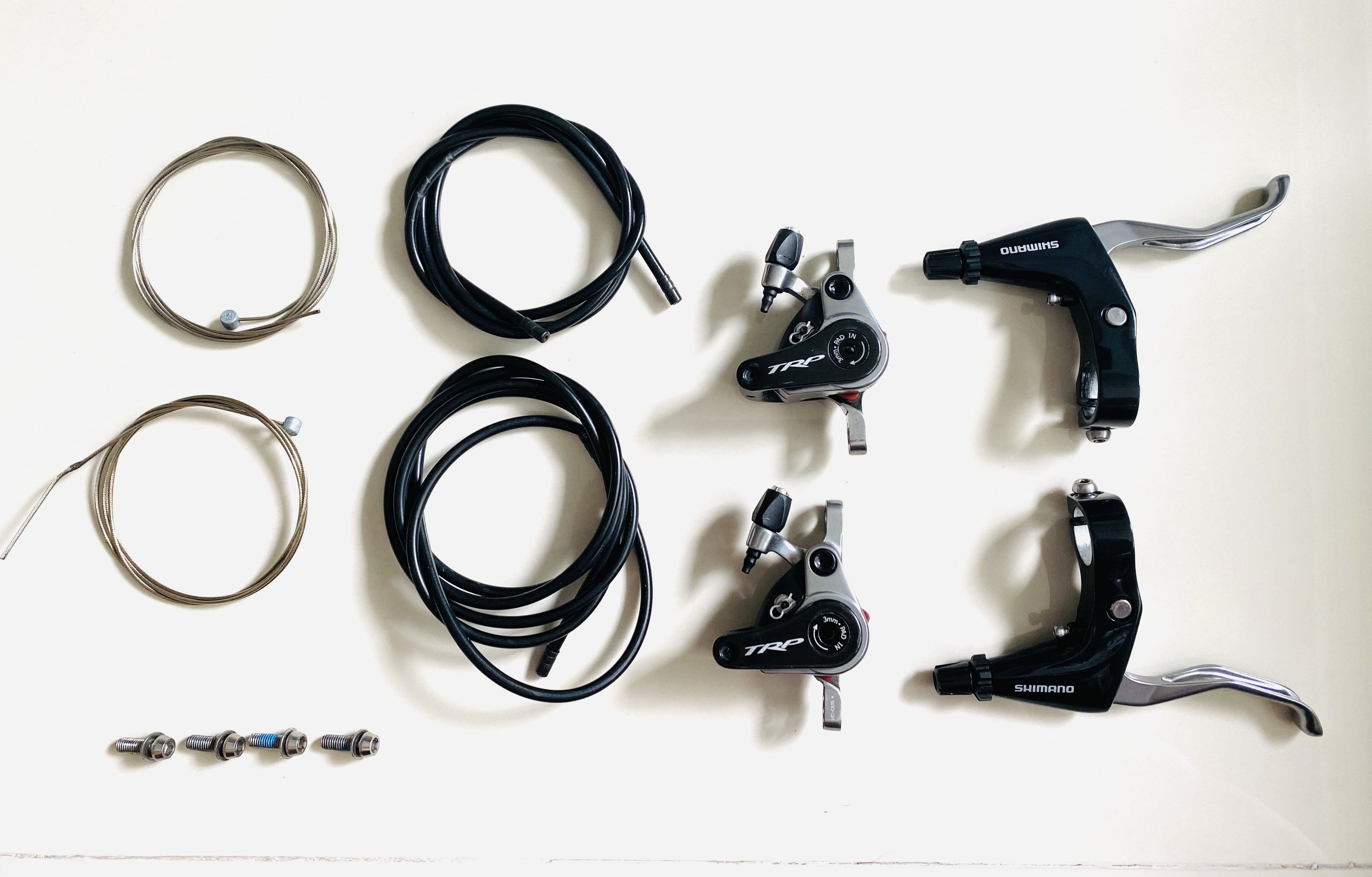 TRP SPYRE SLC brake dekit from Birdy R20 with sliver brake lever