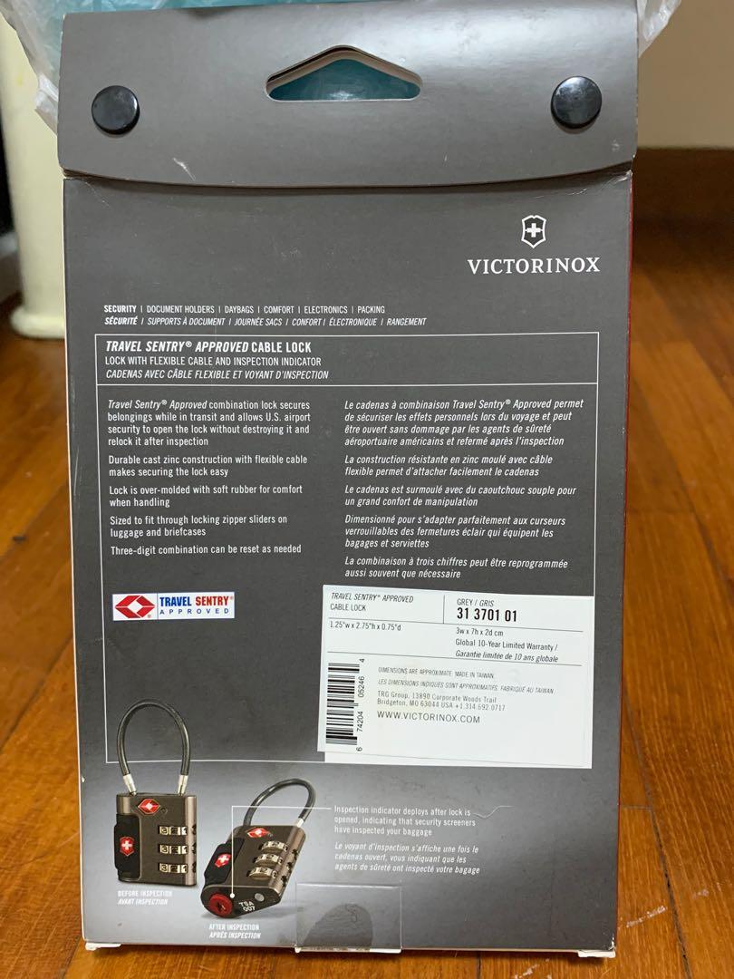 Victorinox Travel Cable Lock combination key, Furniture & Home Living