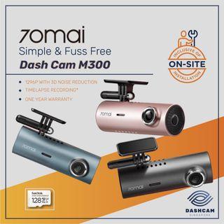 70mai M300 | 1296p Single Channel Dashcam [Global Edition] | Inclusive of on-site car camera installation