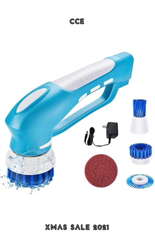 Electric Cleaning Scrubber With 3 Replaceable Brush Heads, Cordless Battery  Power Scrubber, Waterproof Scrub Brush, Multipurpose Scrub Brush, For Grout/tile/bathroom/shower/bathtub,  Cleaning Supplies, Cleaning Tool, Back To School Supplies - Temu