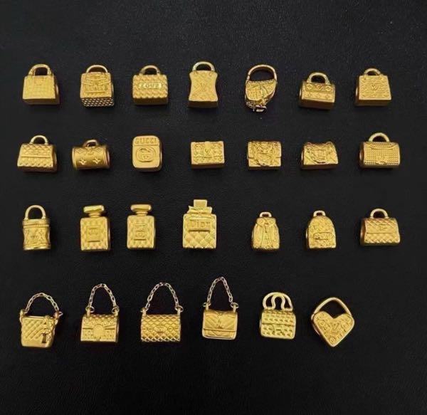 Gold outlet bag charm