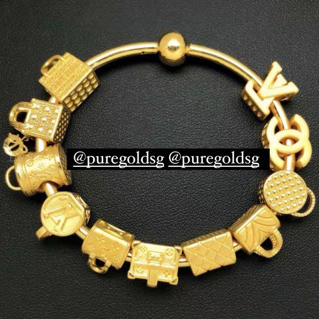 999 branded Bag Gold charms Women s Fashion Jewelry Organisers