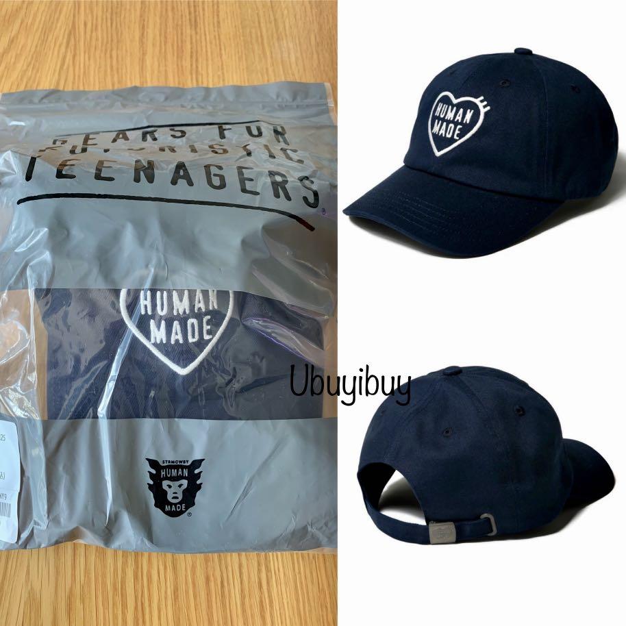 現貨] Human Made Heart Logo Cap - Navy, 男裝, 手錶及配件, 棒球帽