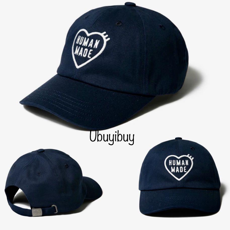 現貨] Human Made Heart Logo Cap - Navy, 男裝, 手錶及配件, 棒球帽