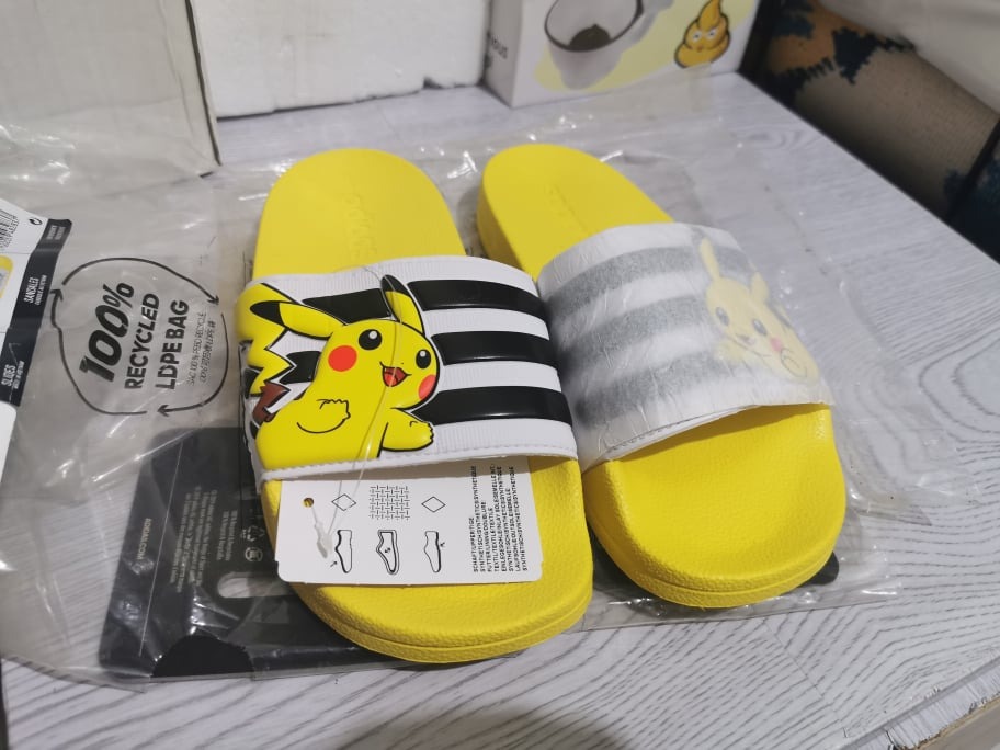 Adidas pikachu slides 2025