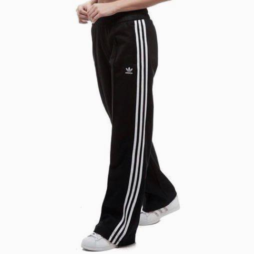 Adidas womens wide outlet leg track pants
