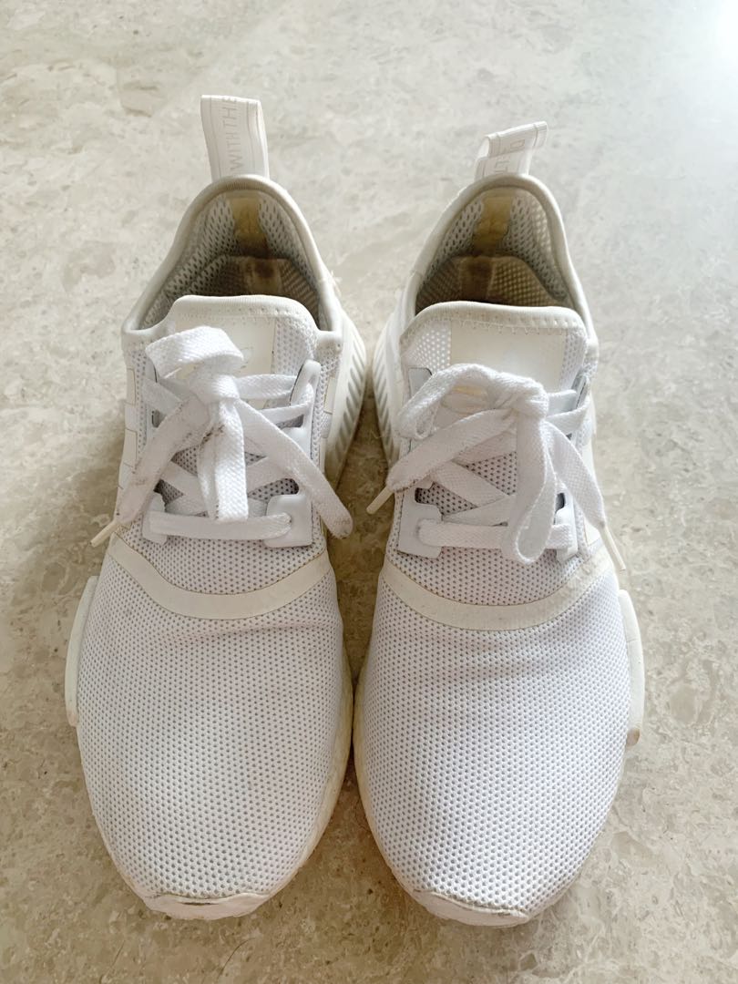 Adidas nmd triple store white on feet