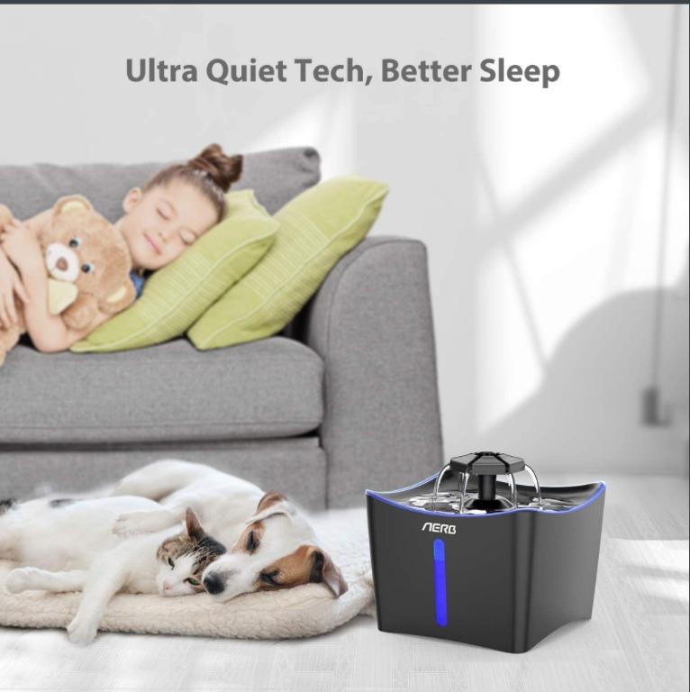 Aerb Cat Water Fountain, Pet Fountain 3L Cat Fountain with Super Quiet