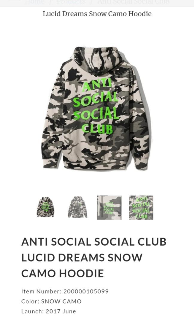 Anti social social shop club lucid dreams hoodie