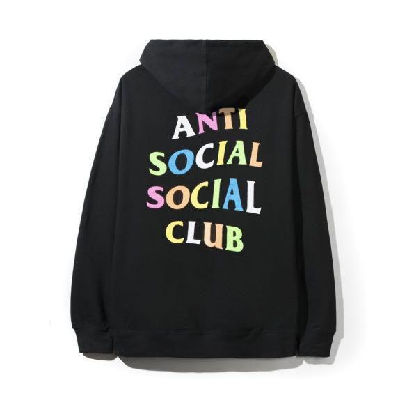 Anti social social club Multi color hoodie jacket 100 AUTHENTIC