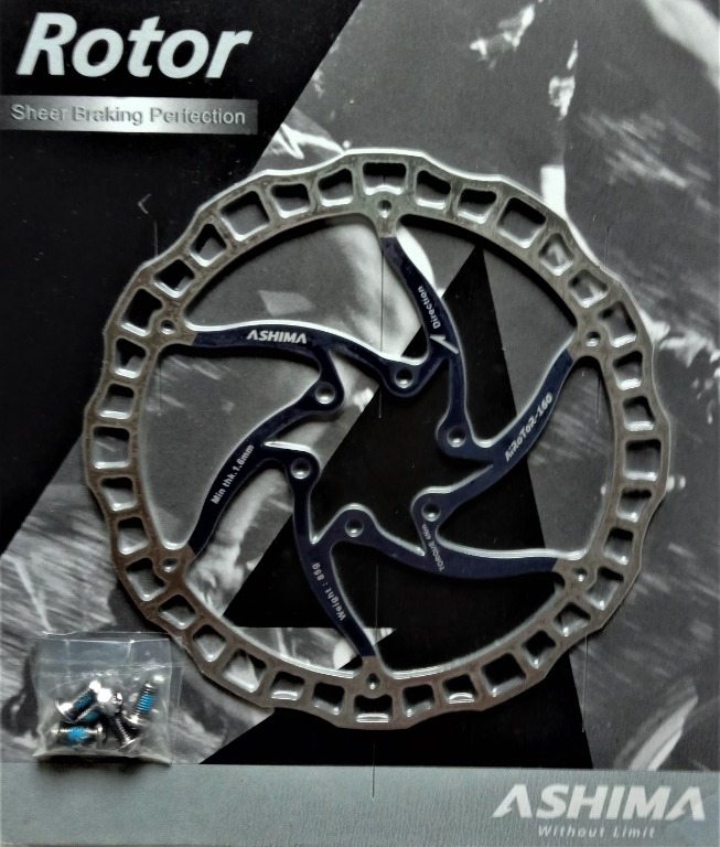 LAST PIECE ASHIMA AiRoToR Brake Disc Rotor 160mm Blue