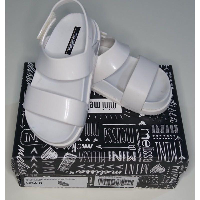 Mini melissa white sandals store