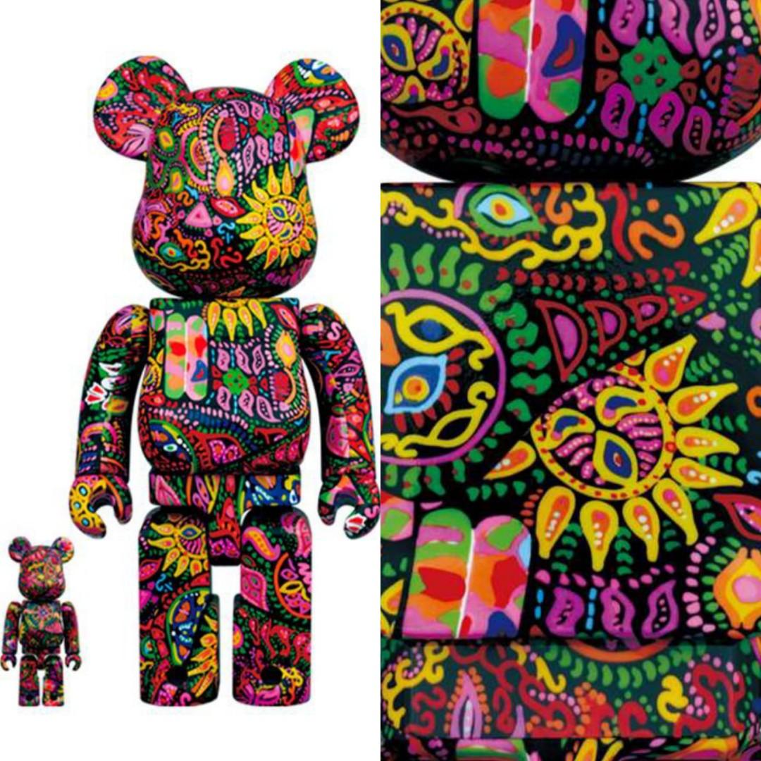 Bearbrick psychedelic paisley100%400%, Hobbies & Toys, Toys 