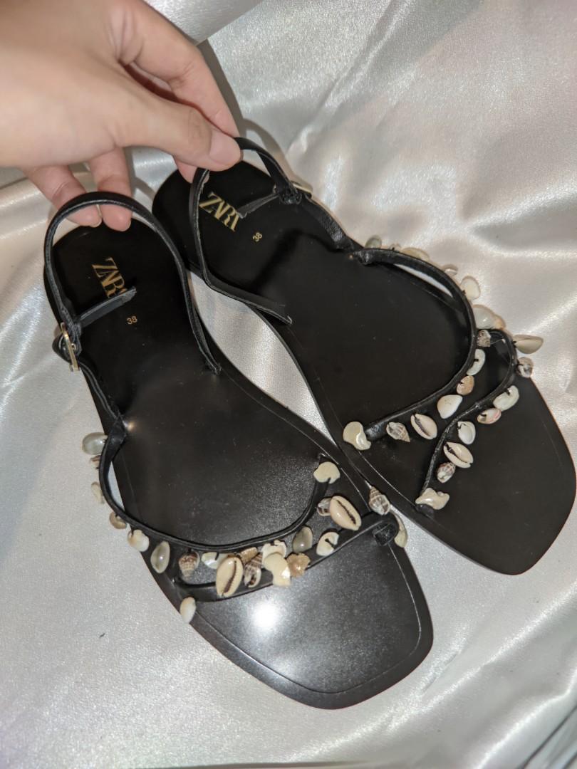 Zara shell sandals hot sale