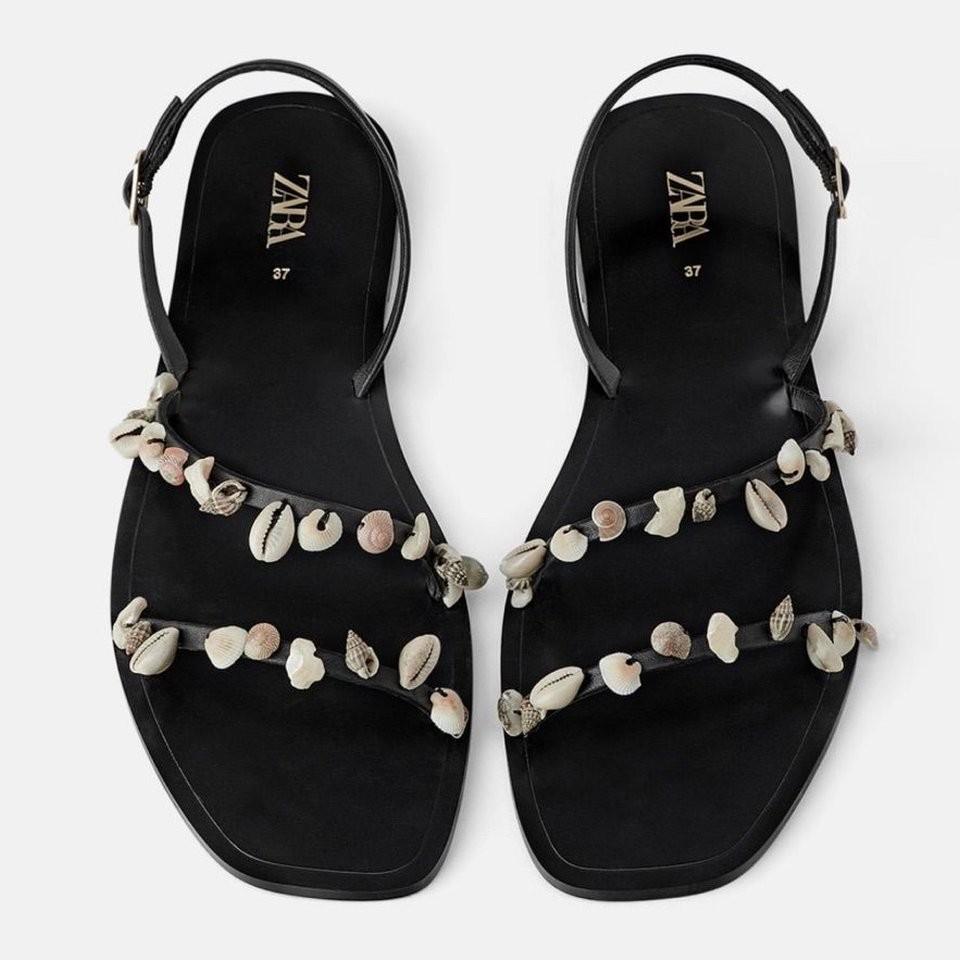 Zara shell sandals outlet