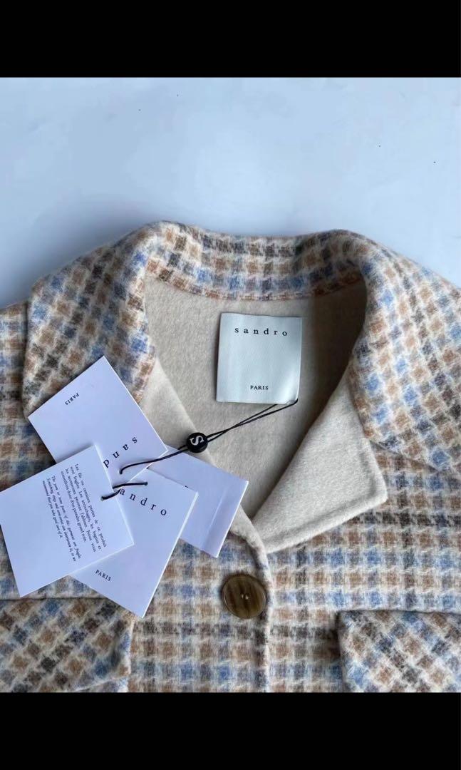 Sandro wool overshirt coat clearance