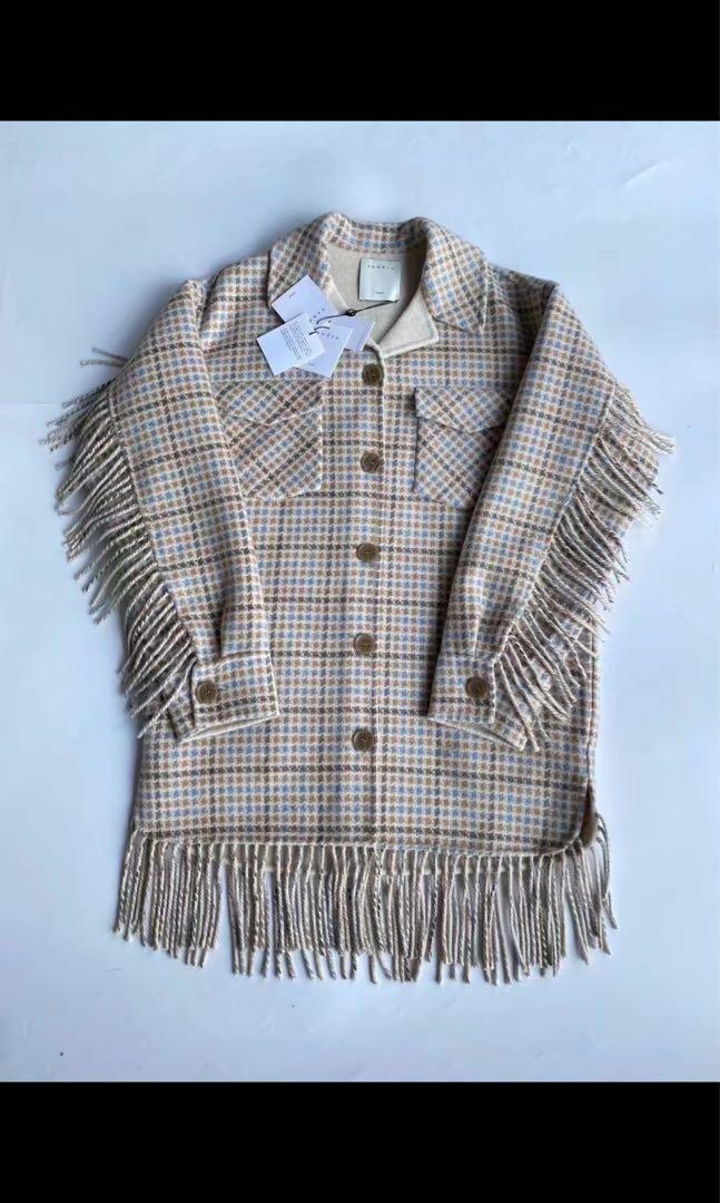 Sandro wool overshirt coat clearance