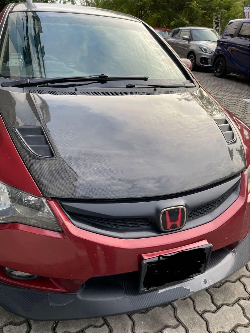 Carbon fiber hood civic, Car Accessories, Accessories on Carousell