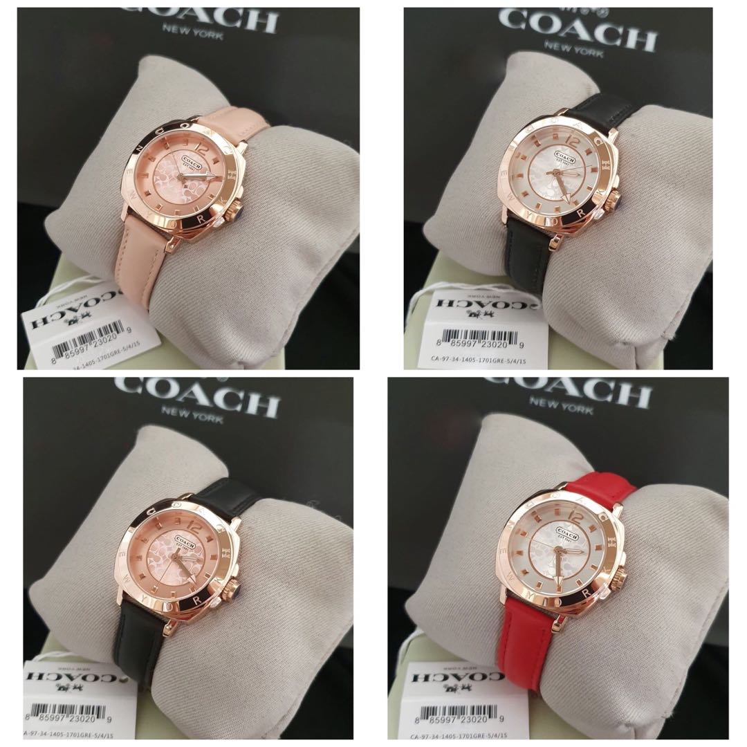 Coach delancey watch leather outlet